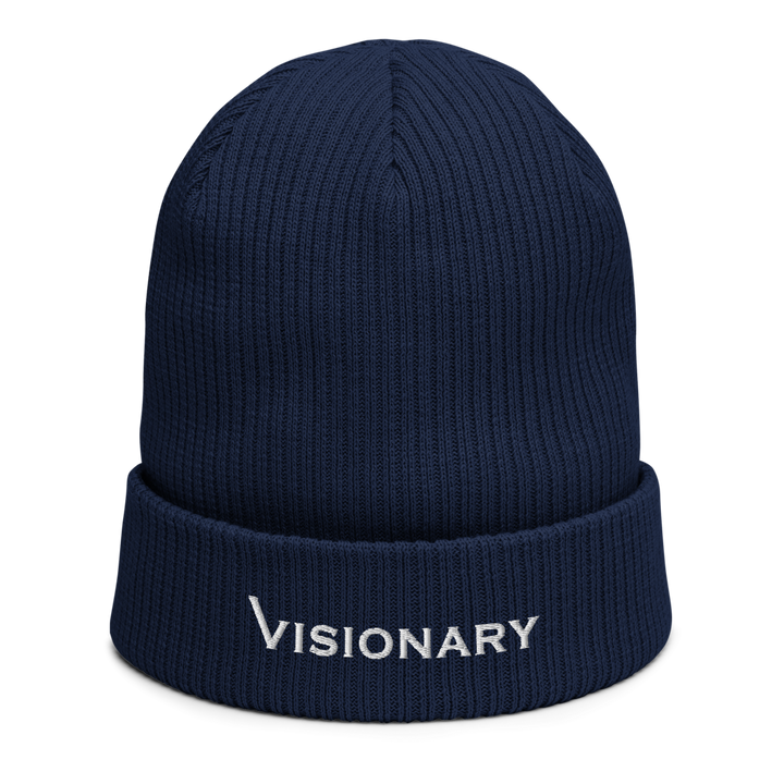 Navy Organic Cotton Ribbed Visionary Beanie