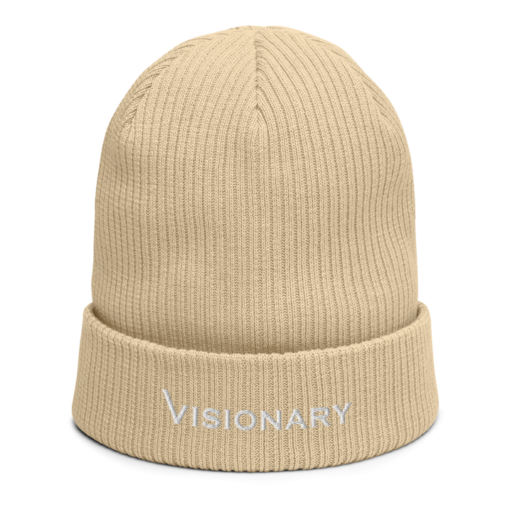 Sand Organic Cotton Ribbed Visionary Beanie