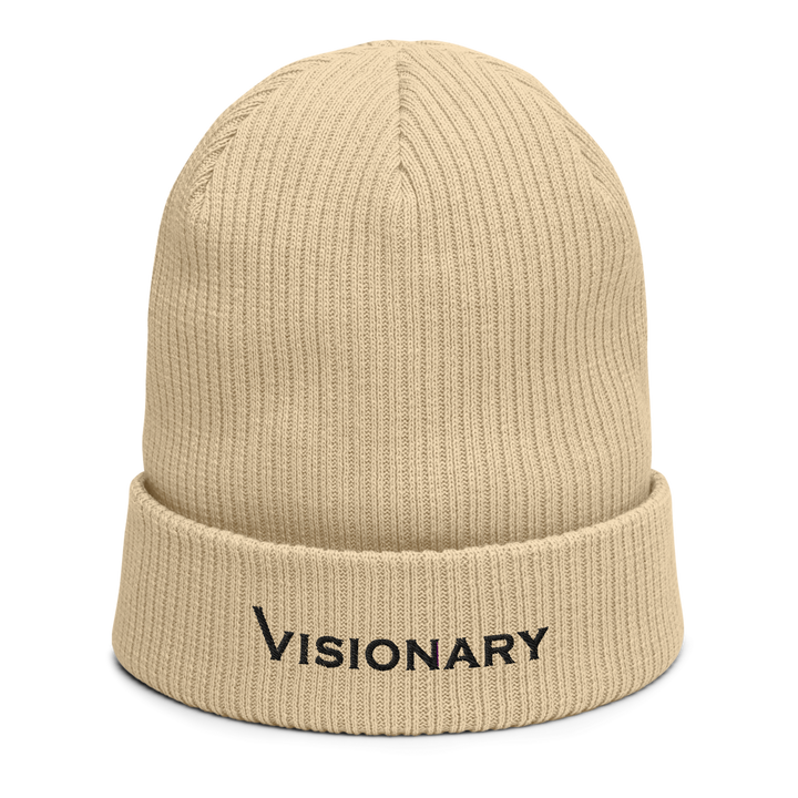 Sand Organic Cotton Ribbed Visionary Beanie